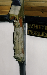OVI-00001336 schalkbeeldje tegen Oostmuur NHkerk